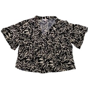 Chic Zebra Print Women's Blouse